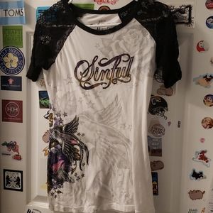 Sinful Shirt Womens Sz Medium